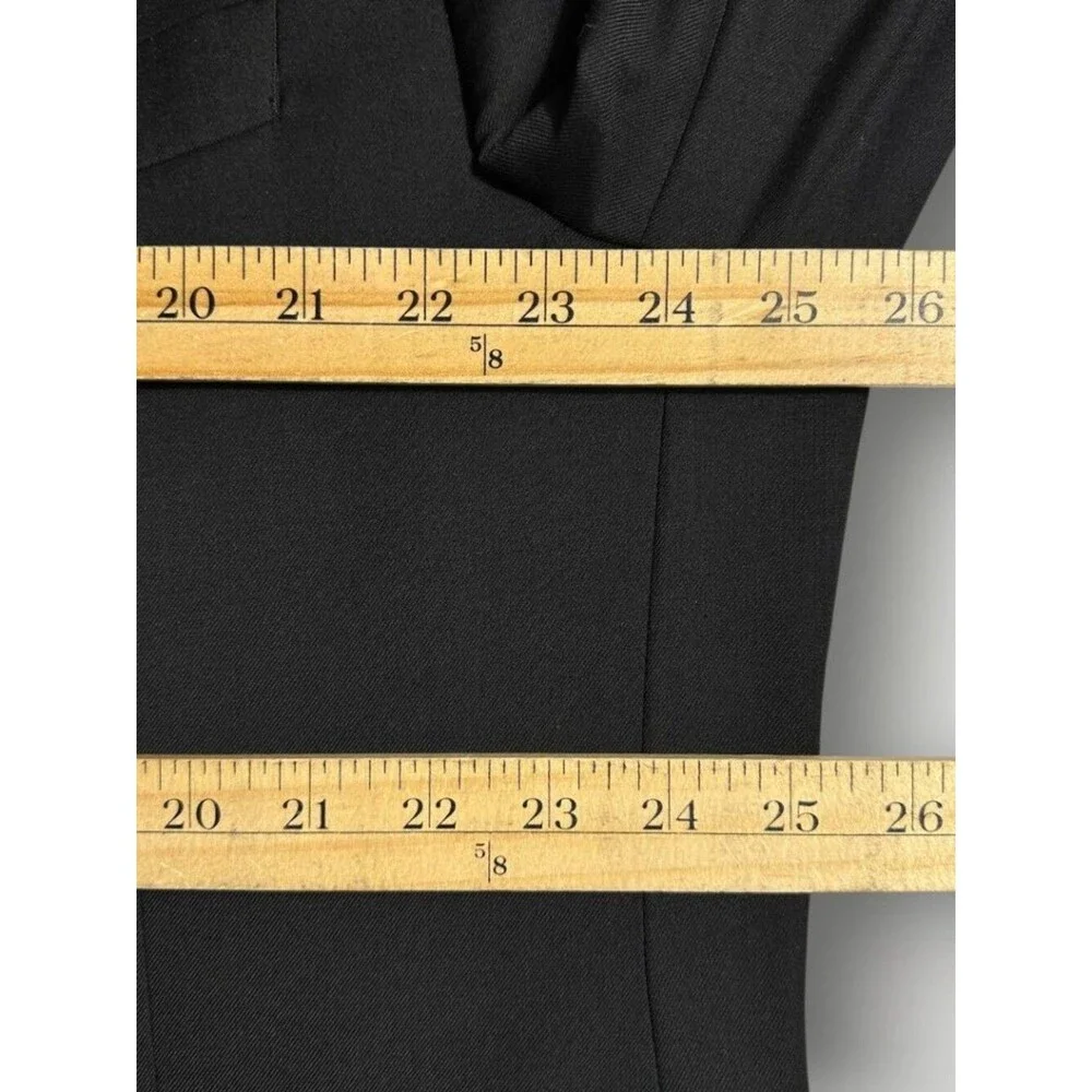 RALPH LAUREN Mens Blazer Sport Coat 2-Button Suit Jacket 50R Black Stretch Wool